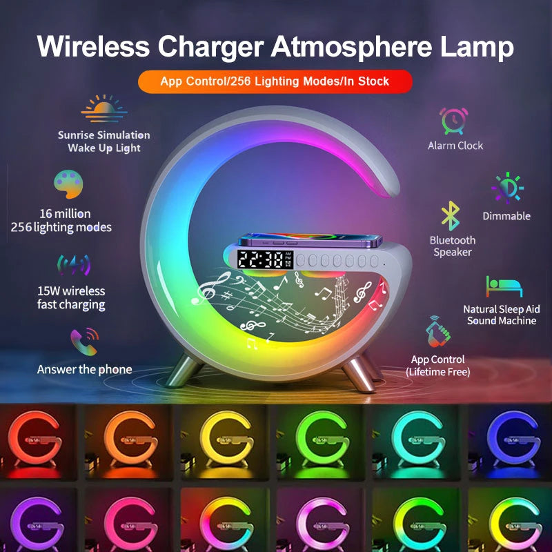 Alcoza™ Smart Lamp with Alarm Clock & Phone Charger