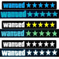 5-Stars Wanted Led Car Panel