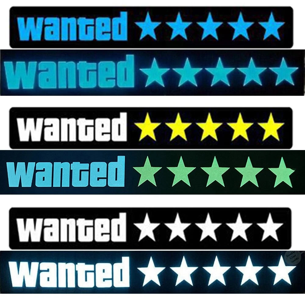 5-Stars Wanted Led Car Panel