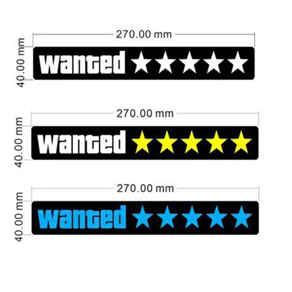 5-Stars Wanted Led Car Panel