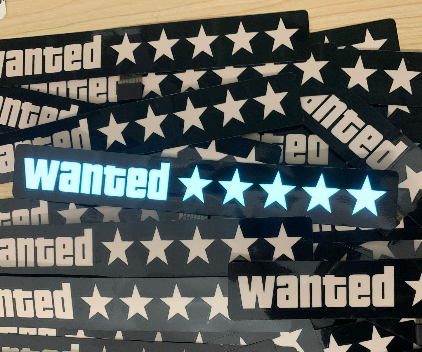 5-Stars Wanted Led Car Panel