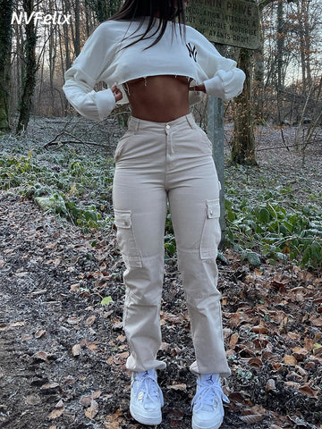 Alcoza™ High Waist Cargo Pants